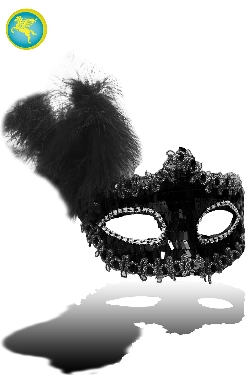 MASCHERA PAILLETTES LUSSO NERA 
